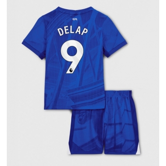 Billige Fotballdrakt Chelsea Liam Delap #9 Replika Hjemmedraktsett Barn 2025-26 Kortermet (med bukser)